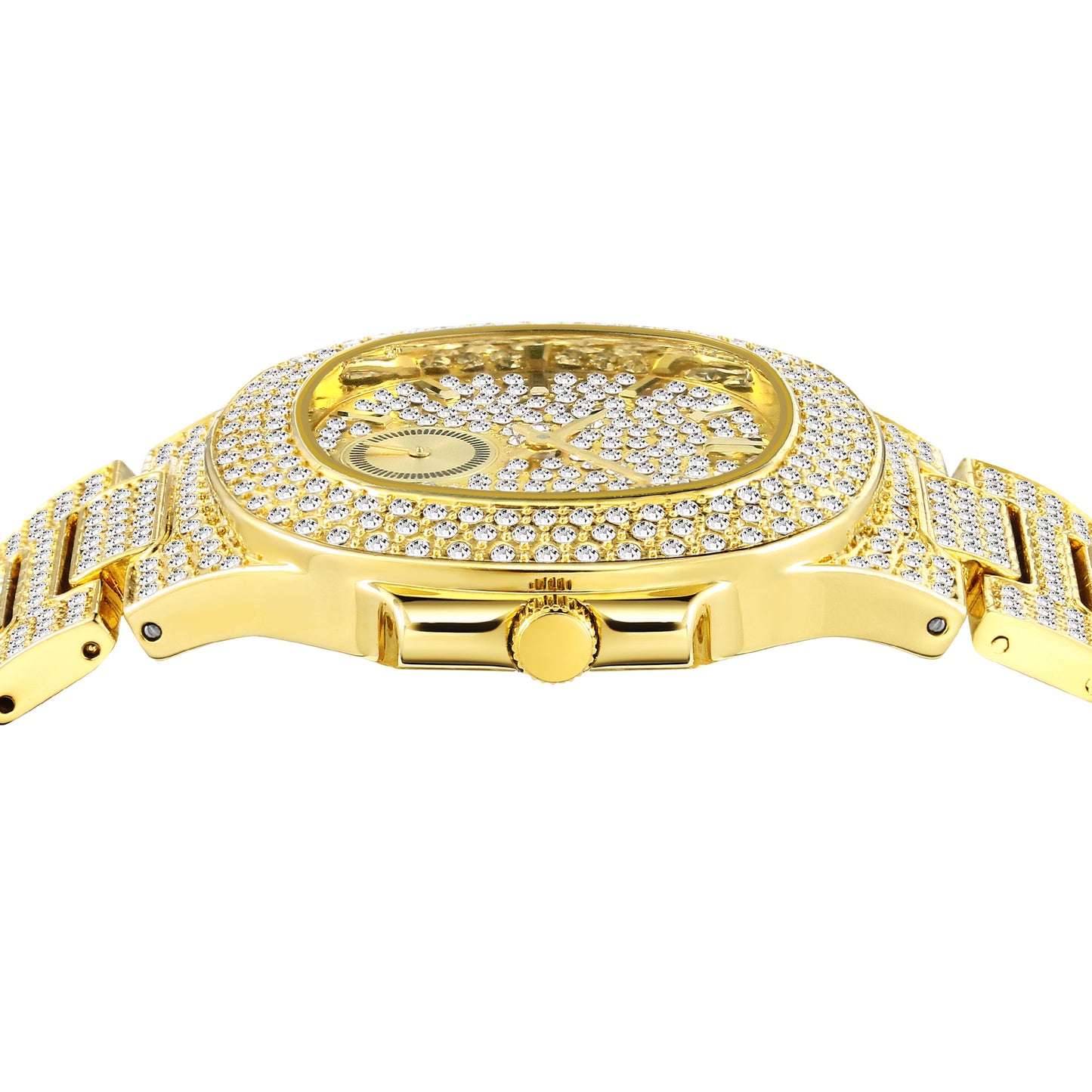 72 Unisex Quartz Watch With Diamonds All Over