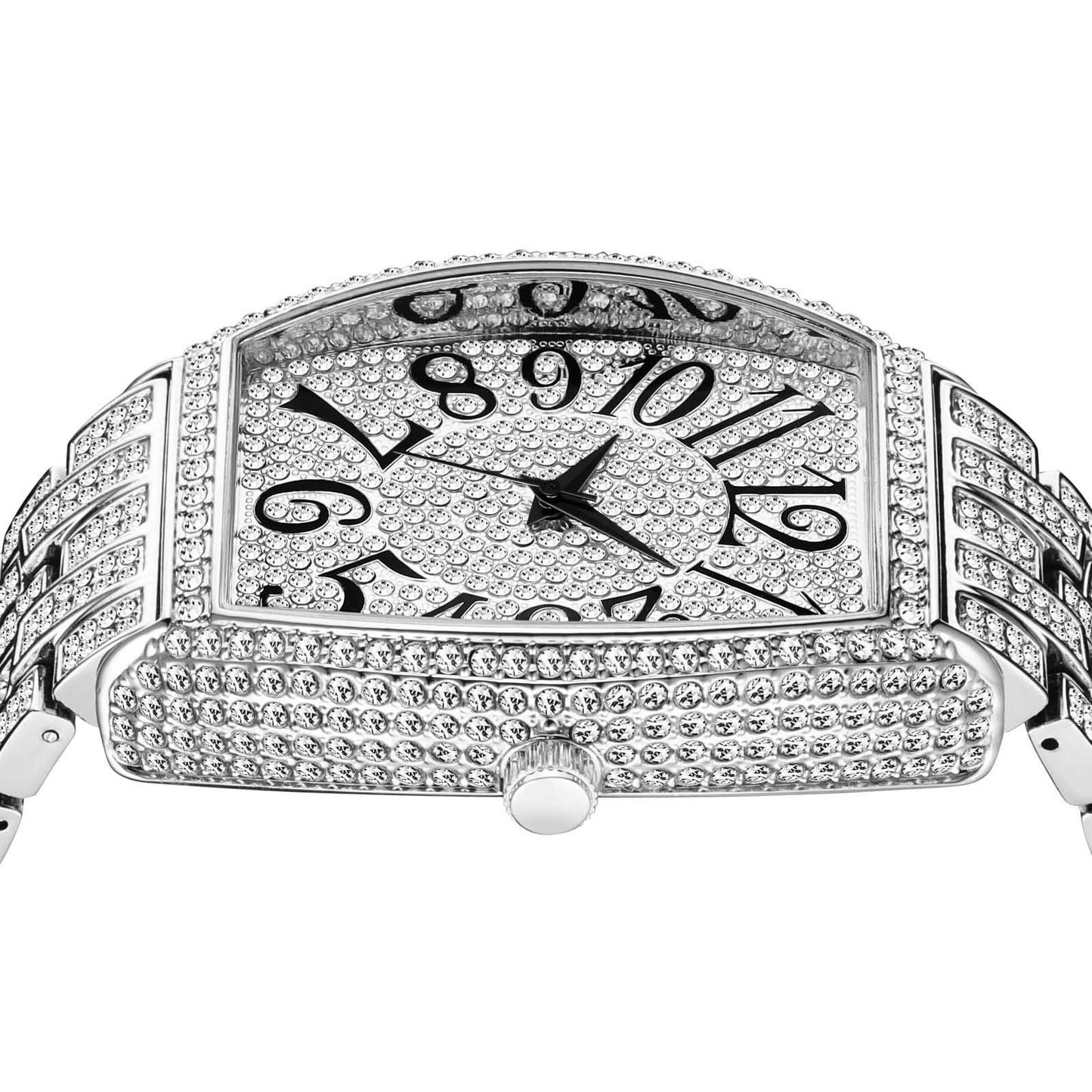 84 Men's Fashion Diamonds Barrel Quartz Watch