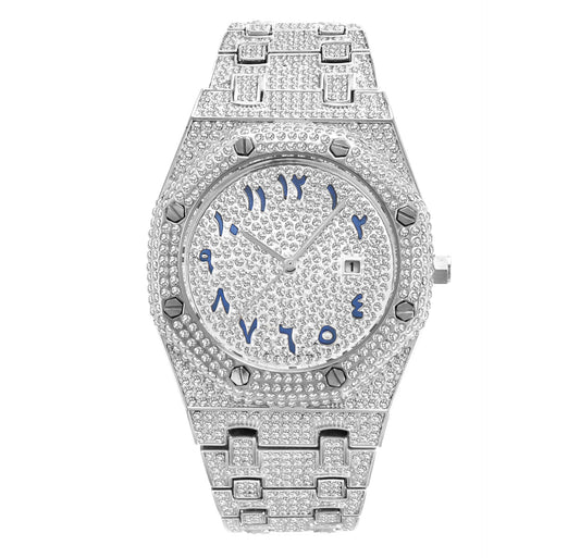 65 Men's Quartz Watch With Diamonds