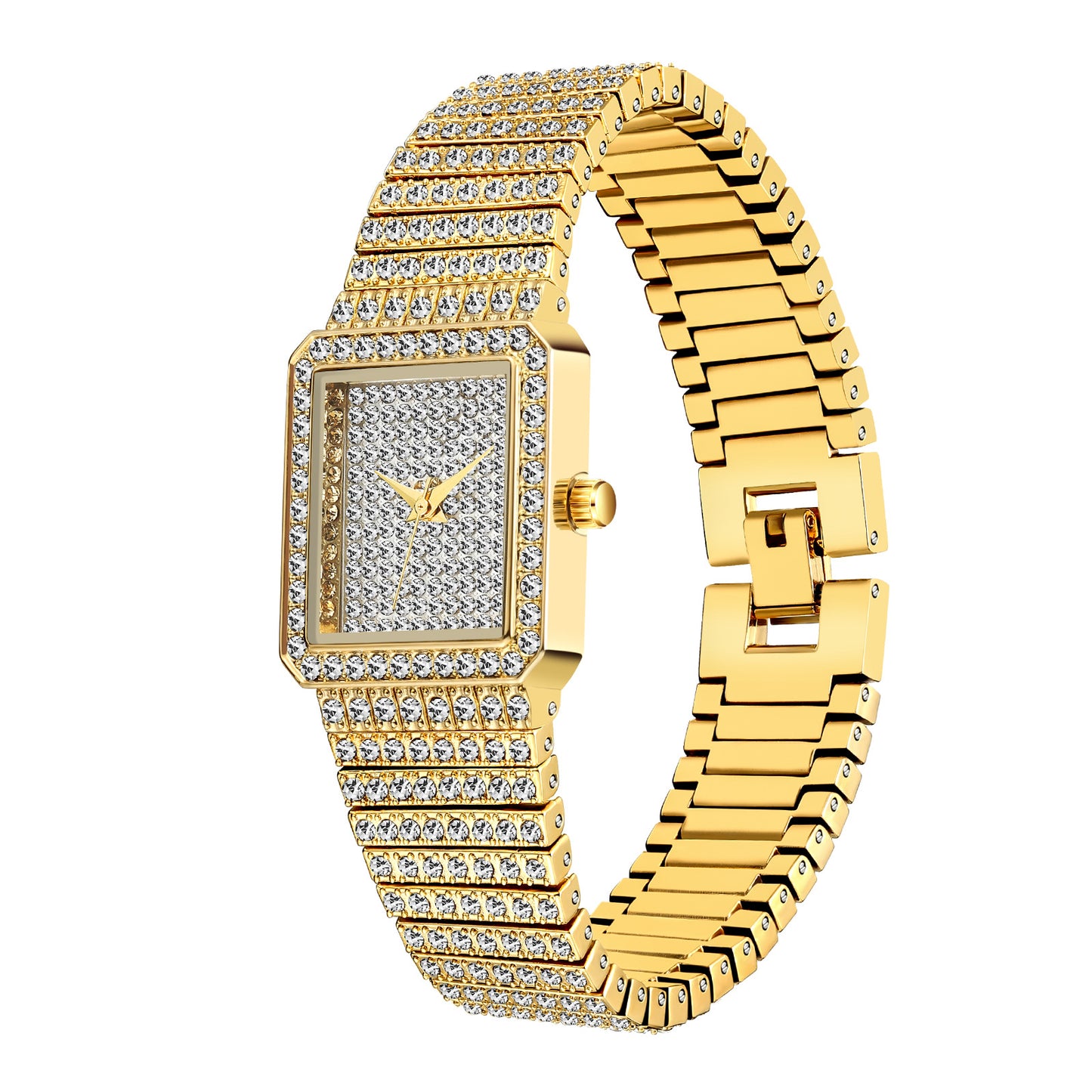 81 Women's Fashion Diamonds Square Quartz Watch