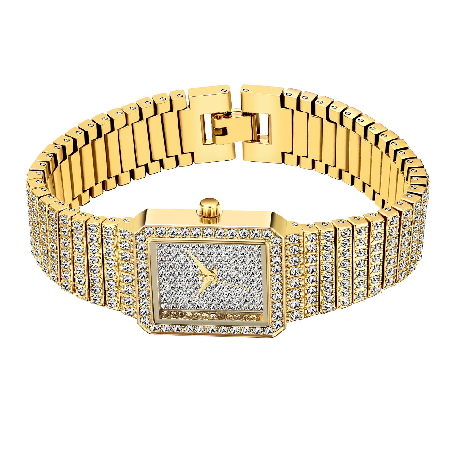 81 Women's Fashion Diamonds Square Quartz Watch