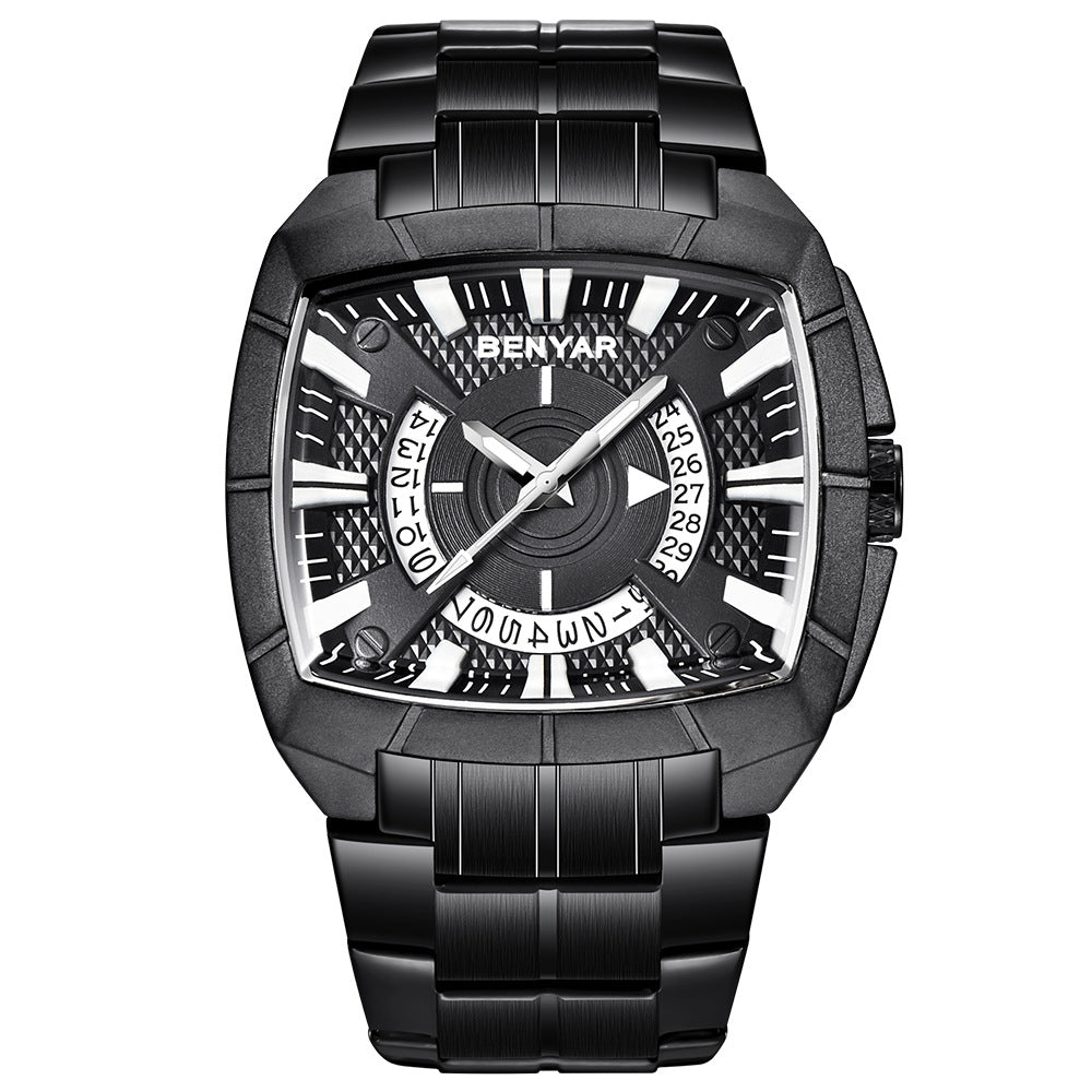 24 Men's Fashion Rectangular Metal Quartz Watch
