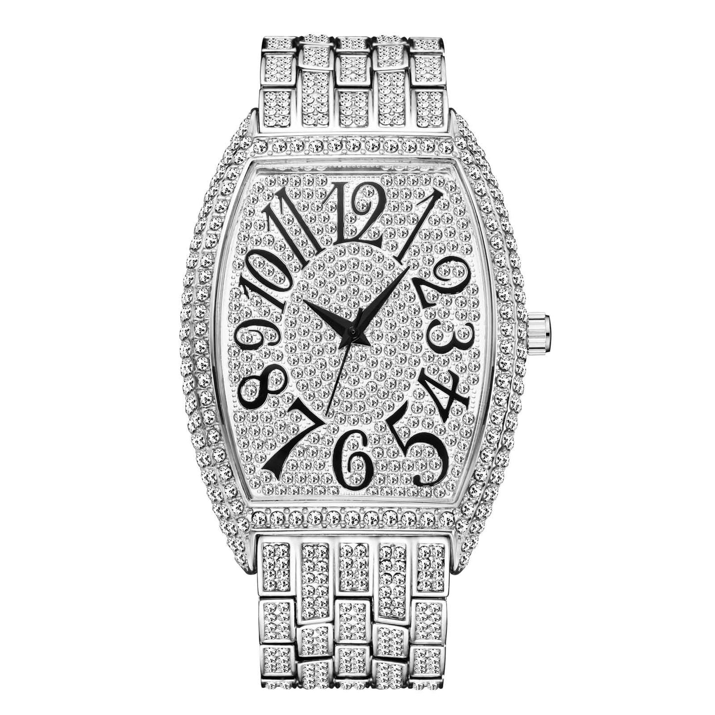 84 Men's Fashion Diamonds Barrel Quartz Watch