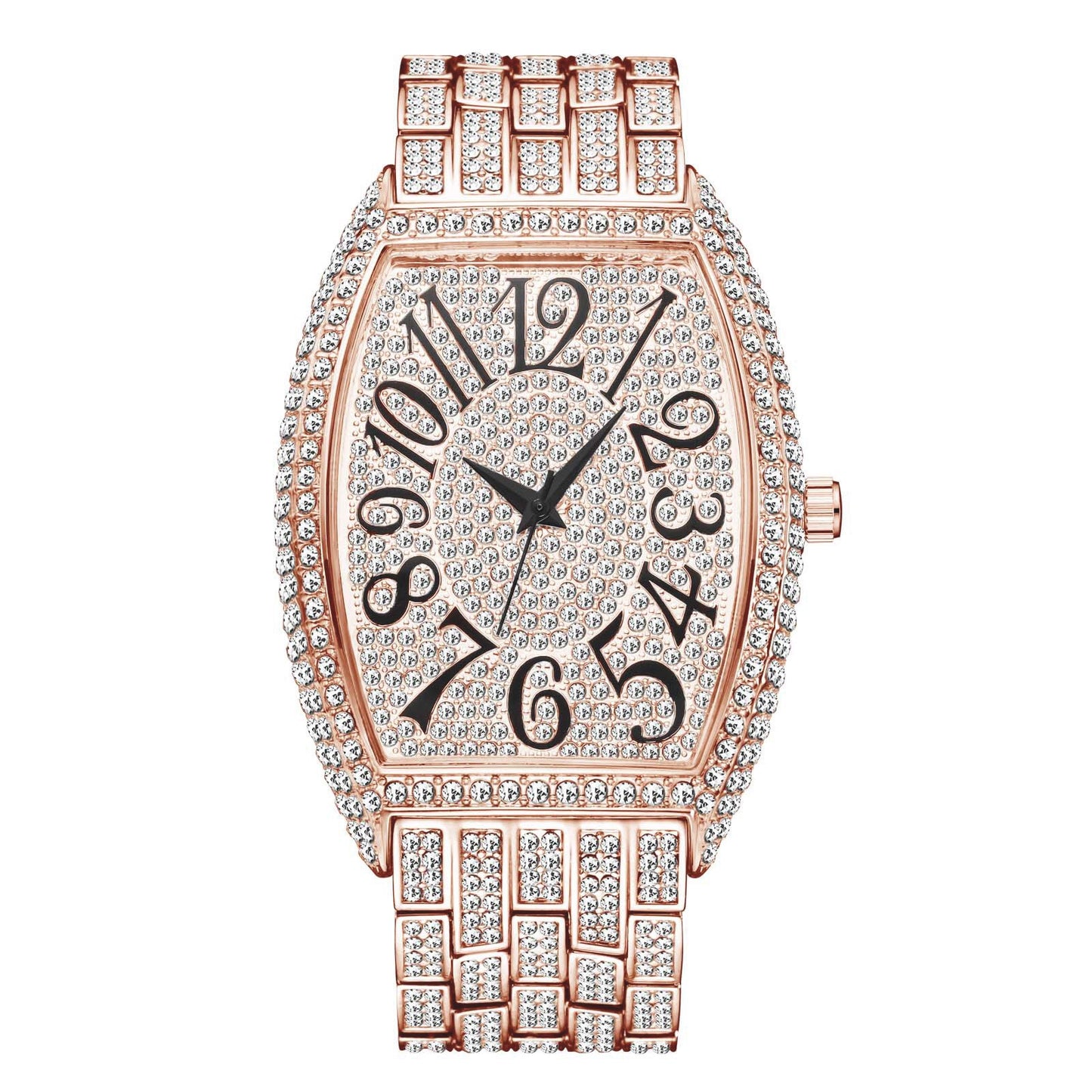 84 Men's Fashion Diamonds Barrel Quartz Watch