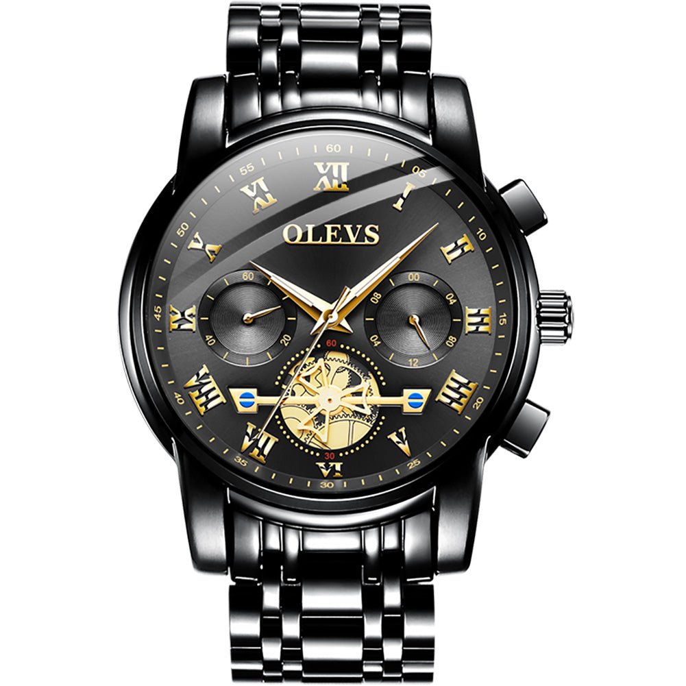 32 Men's Fashion Round Two Tone Metal Quartz Watch