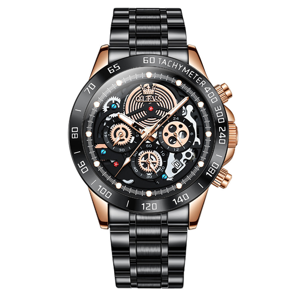 36 Men's Fashion Round Metal Quartz Watch