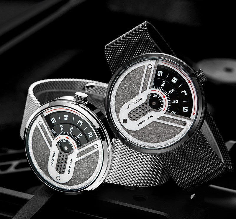 Men's Water Resistant Mesh Quartz Watch