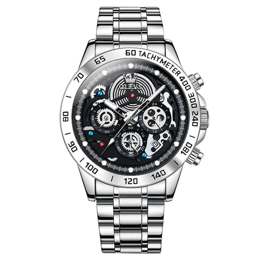 36 Men's Fashion Round Metal Quartz Watch