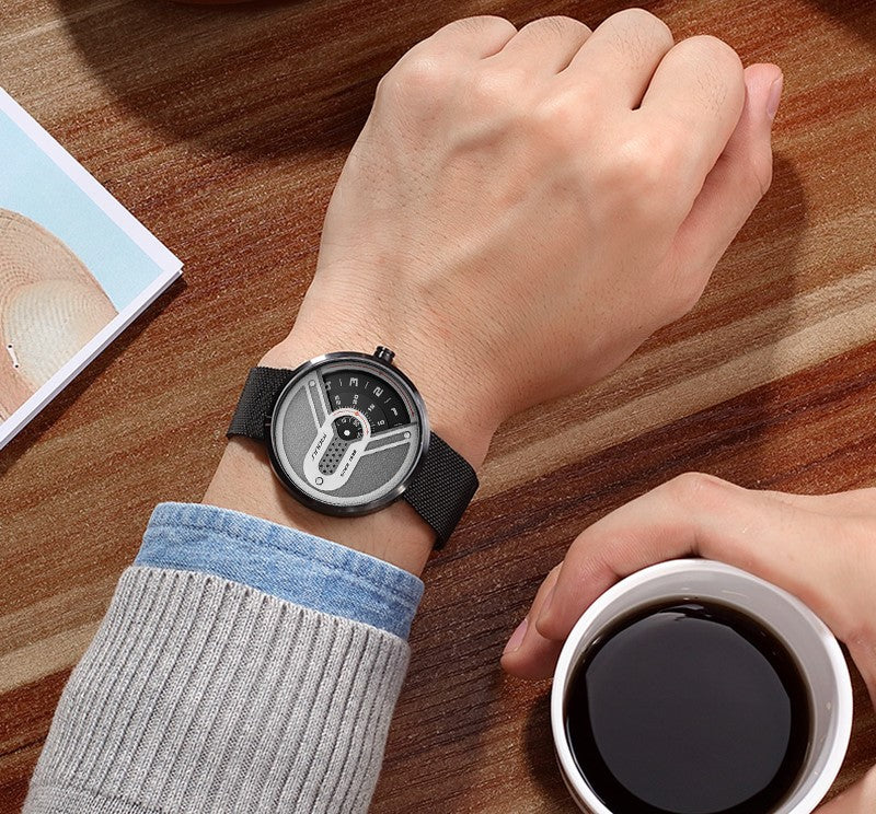 Men's Water Resistant Mesh Quartz Watch