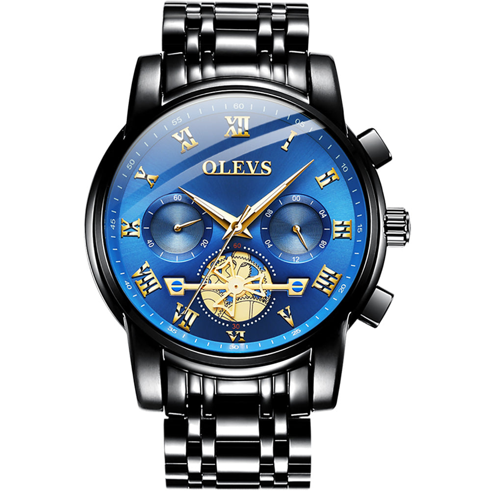 32 Men's Fashion Round Two Tone Metal Quartz Watch