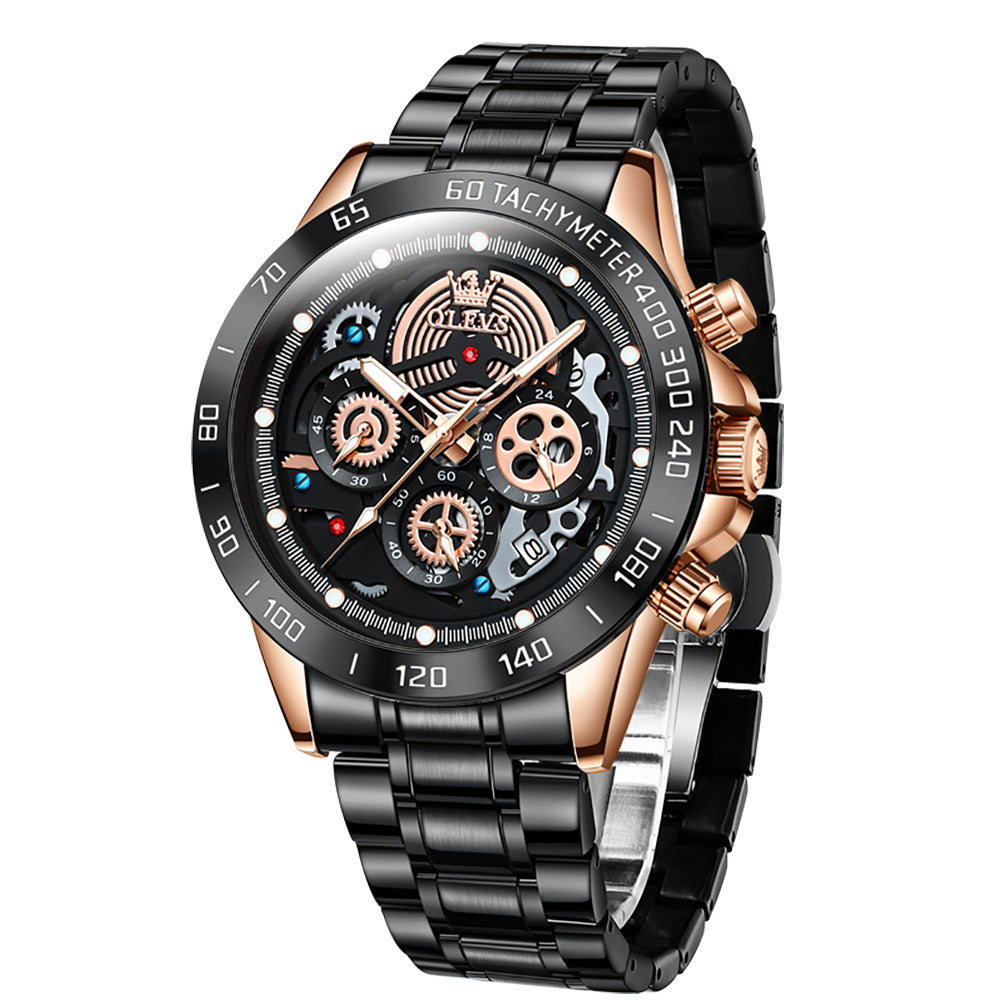36 Men's Fashion Round Metal Quartz Watch