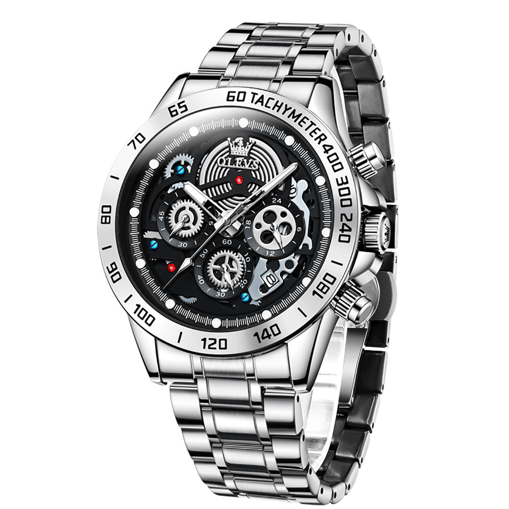 36 Men's Fashion Round Metal Quartz Watch