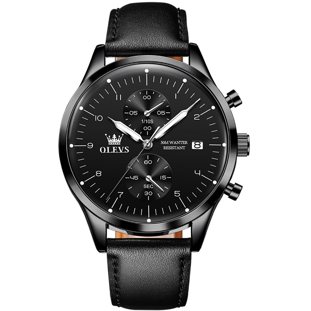 28 Men's Fashion Round Chronograph Quartz Watch