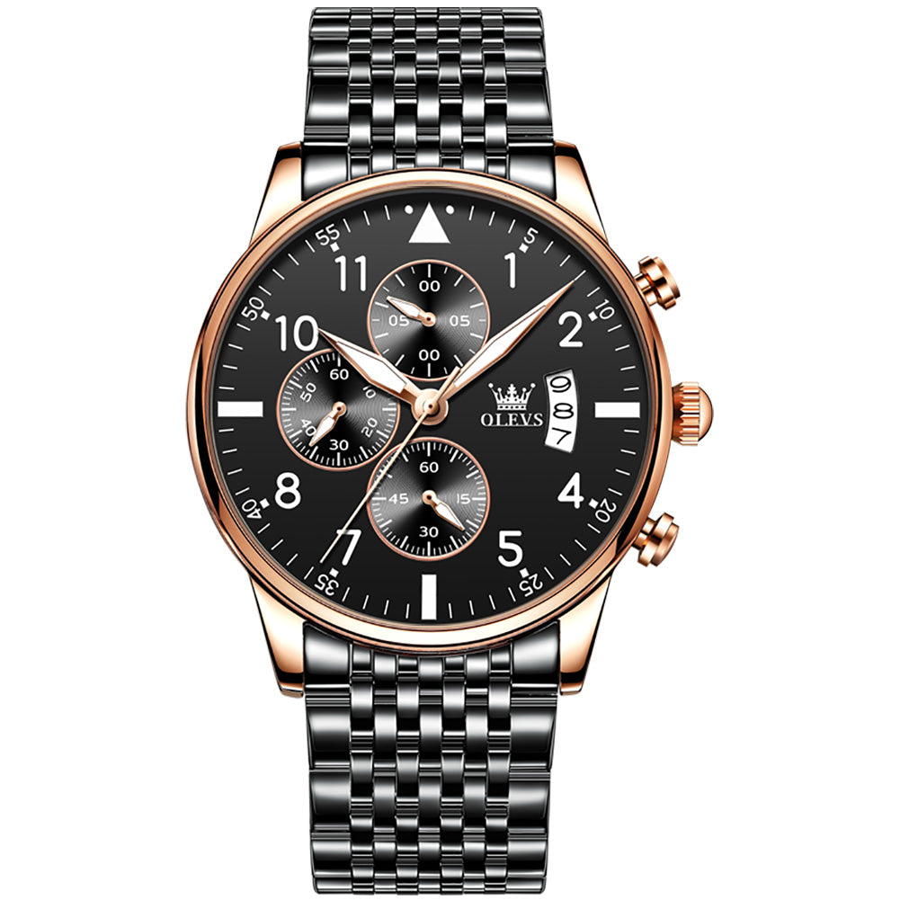 33 Men's Fashion Two Tone Metal Round Quartz Watch