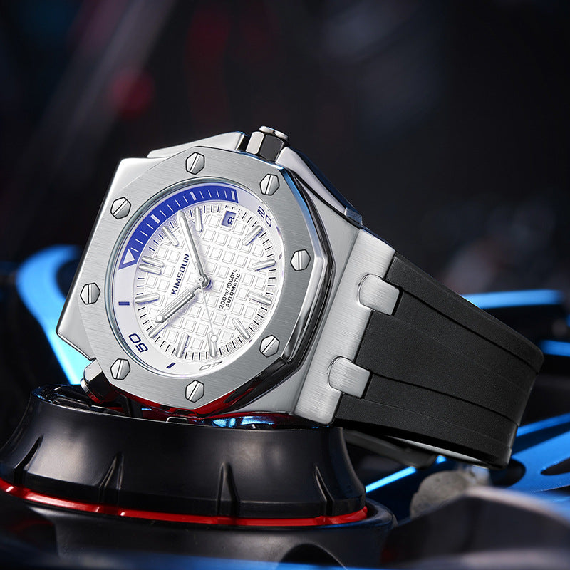 5 Men's Automatic Watch With Silicon Rubber Strap