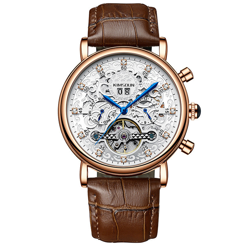 330 Men's Automatic Watch With Leather Band