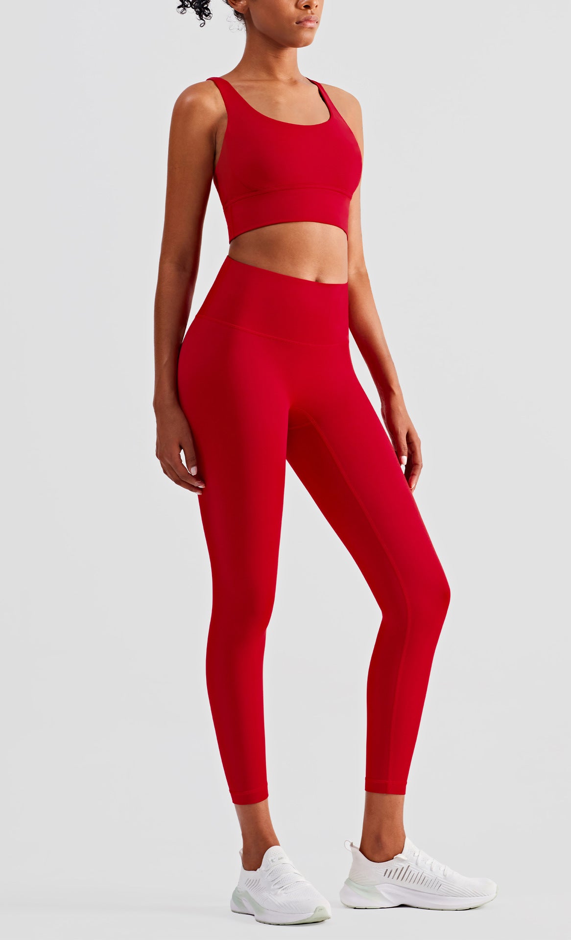 Red Full Length Leggings