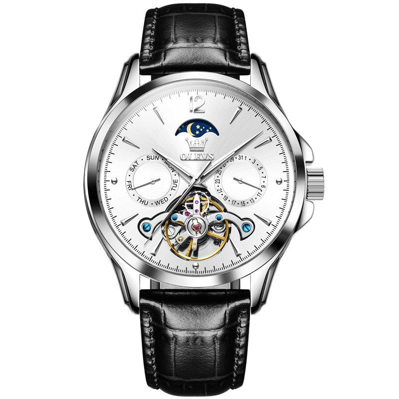 19 Men's Fashion Two Tone Metal Round Automatic Watch