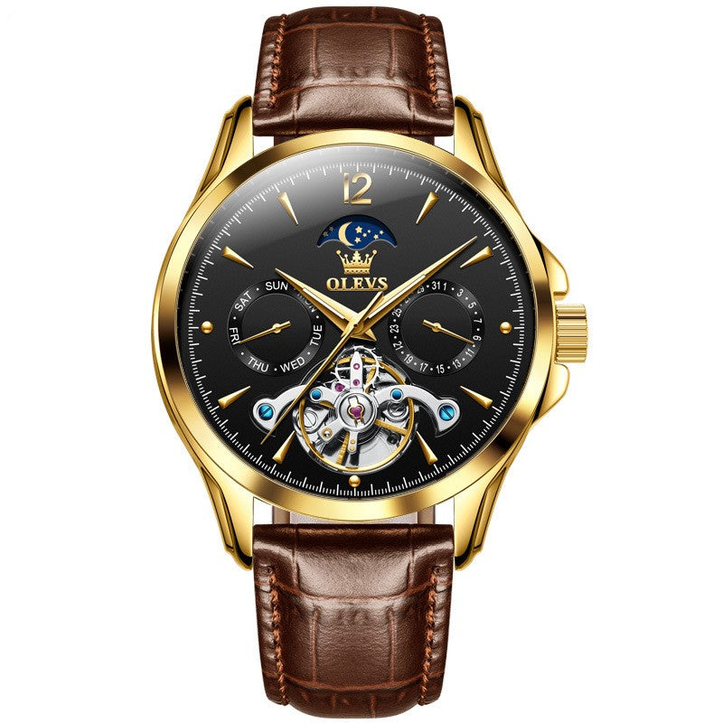 19 Men's Fashion Two Tone Metal Round Automatic Watch