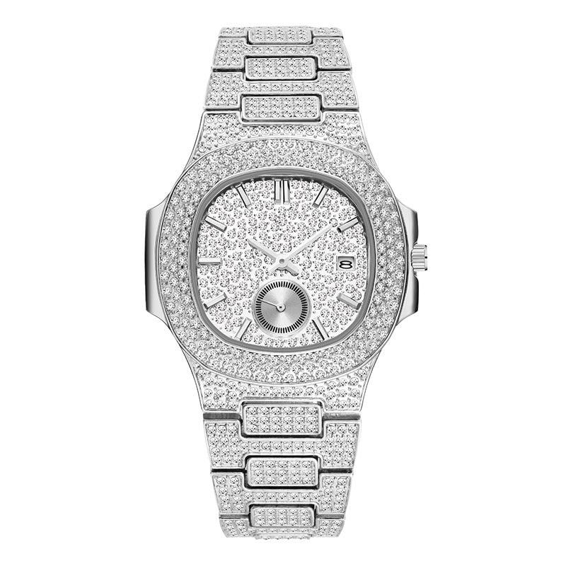 72 Unisex Quartz Watch With Diamonds All Over