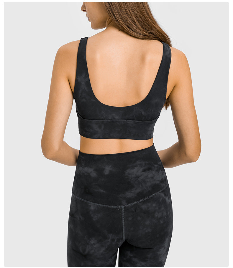 Tie Dye U Neck Sports Top