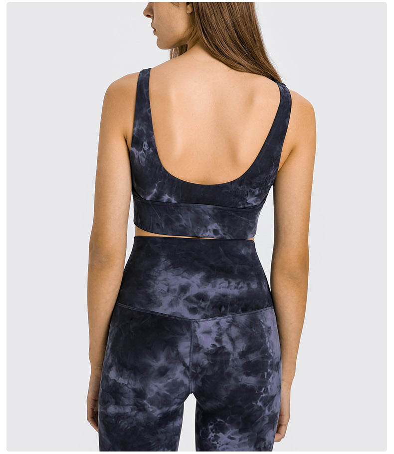 Tie Dye U Neck Sports Top