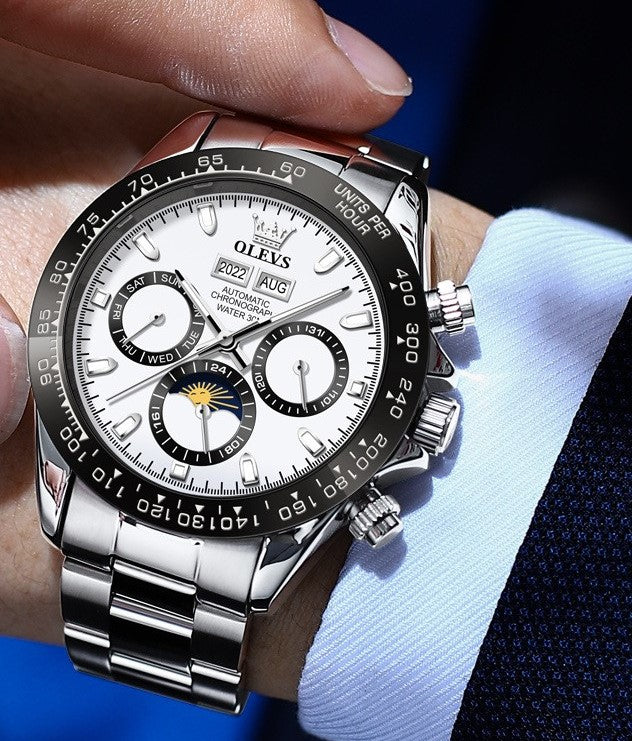 8 Men's Metal Chronograph Automatic Watch