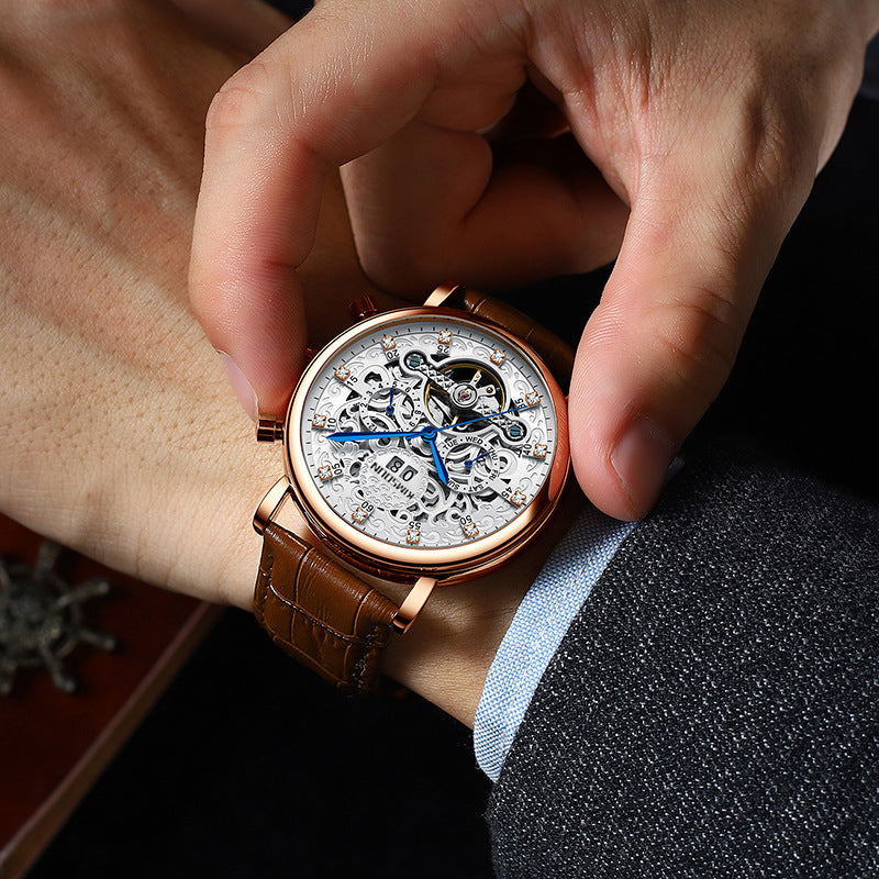 330 Men's Automatic Watch With Leather Band