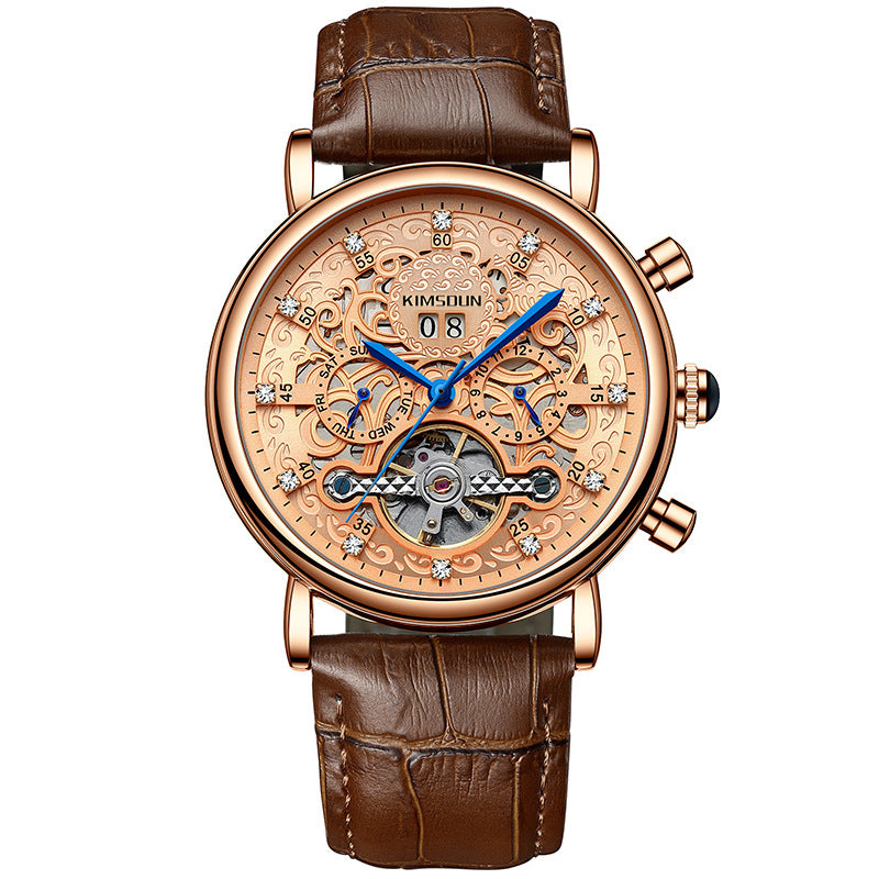 330 Men's Automatic Watch With Leather Band