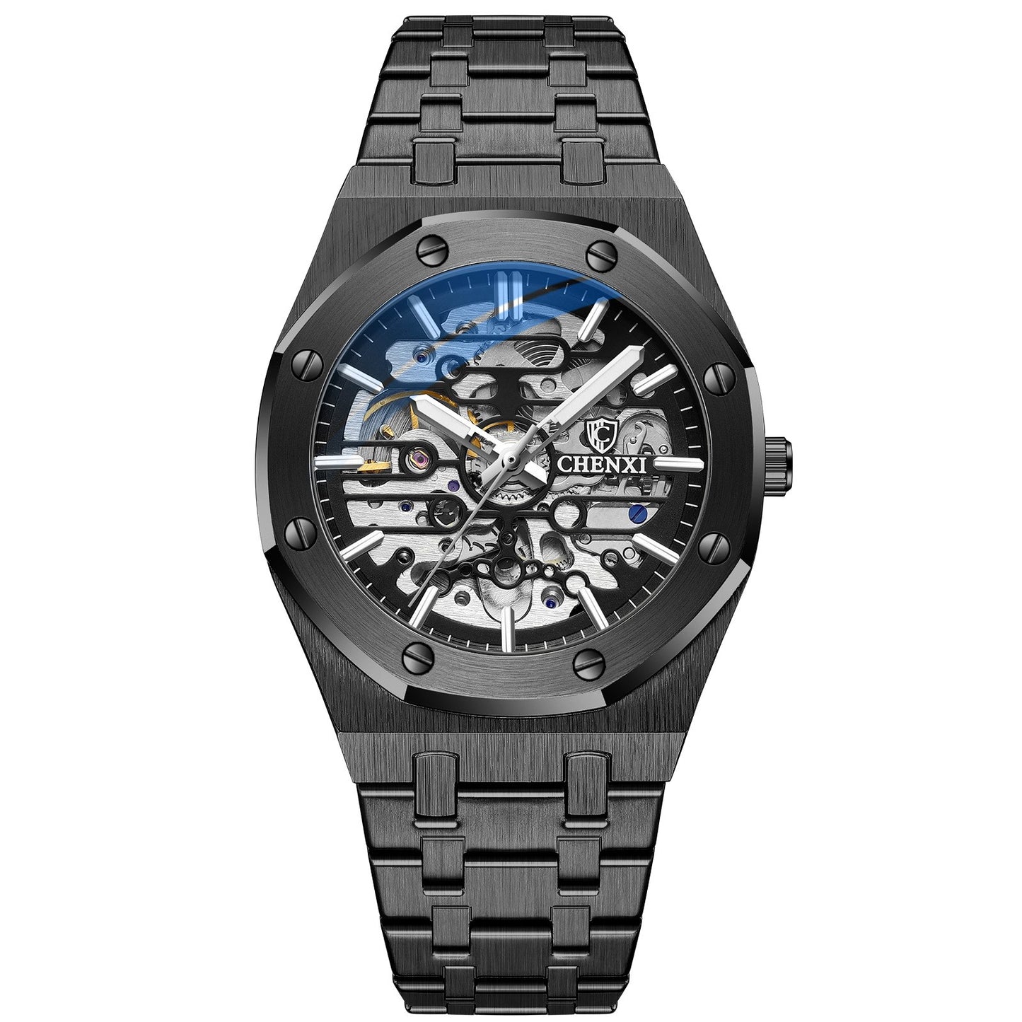 4 Men's Fashion Stainless Steel Automatic Watch