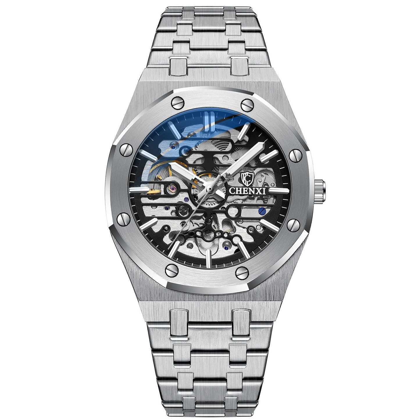 4 Men's Fashion Stainless Steel Automatic Watch