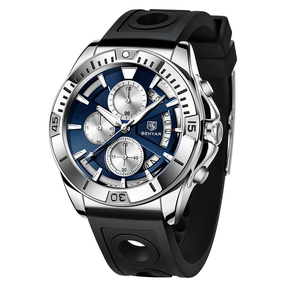 20 Men's Fashion Two Tone Round Metal Quartz Watch