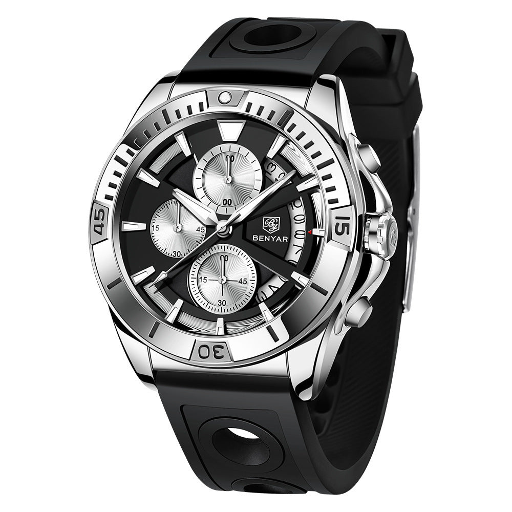 20 Men's Fashion Two Tone Round Metal Quartz Watch