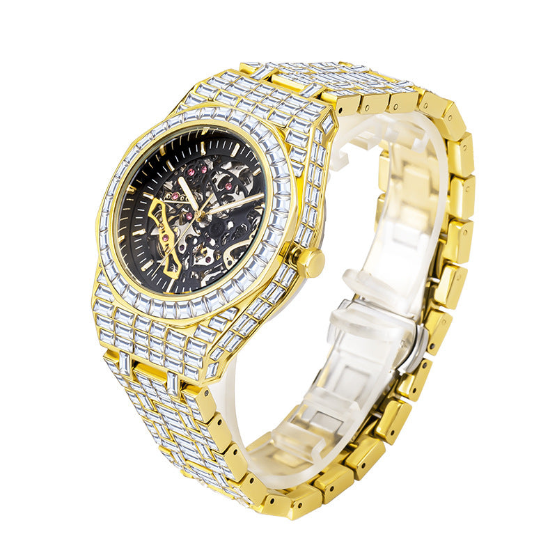 73 Men's Round Automatic Watch With Diamonds