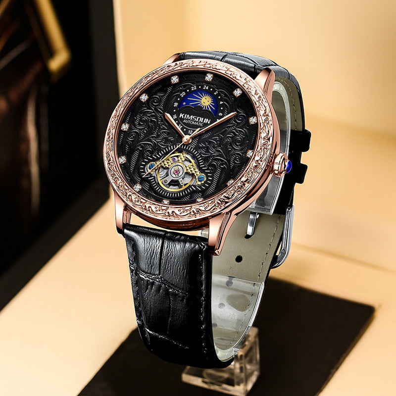 Men's Engraved Automatic Watch
