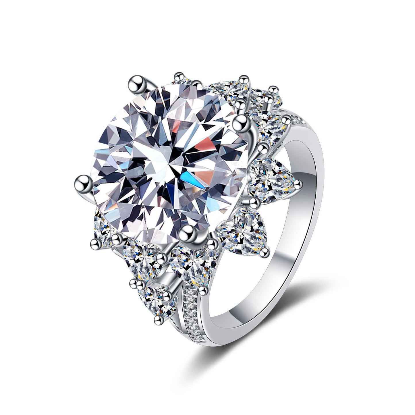 500 Women's Moissanite S925 10 Carats Ring