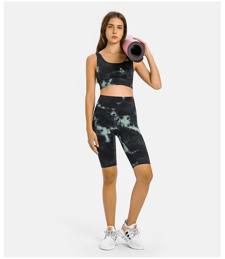 Tie Dye U Neck Sports Top