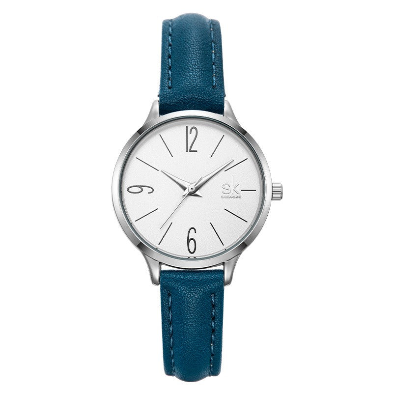 Women's Minimalism Quartz Watch With Leather Strap
