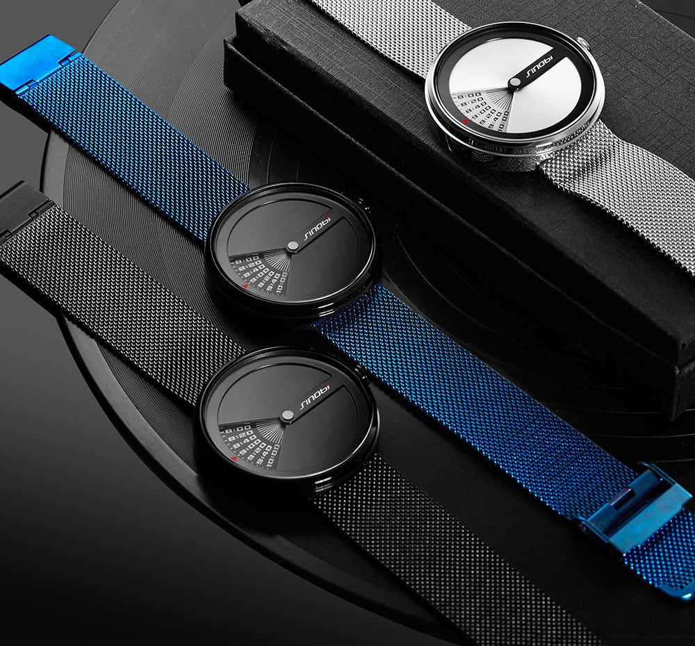 Men's Fashion Quartz Watch With Mesh Band