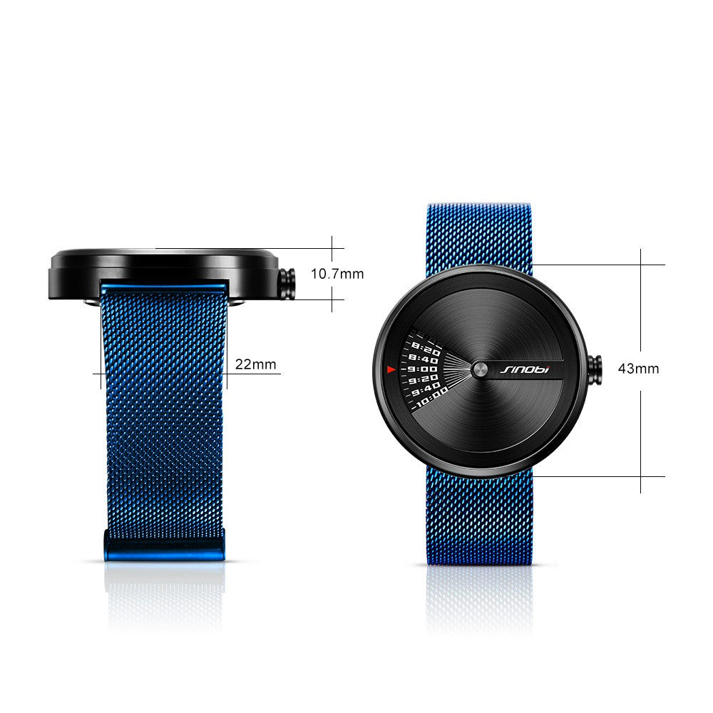 Men's Fashion Quartz Watch With Mesh Band