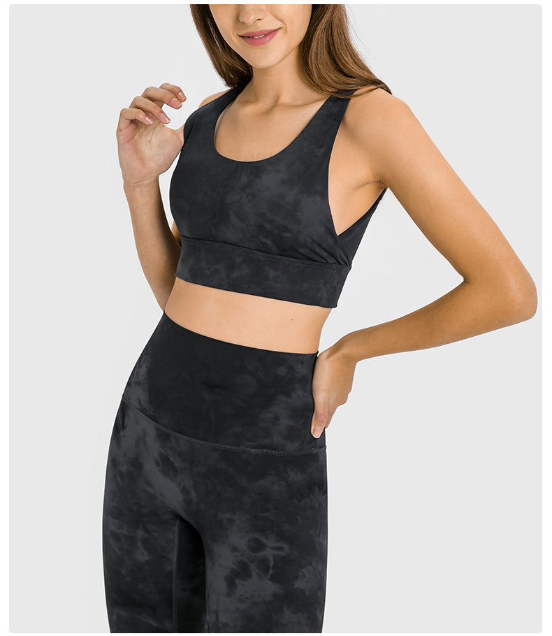 Tie Dye U Neck Sports Top