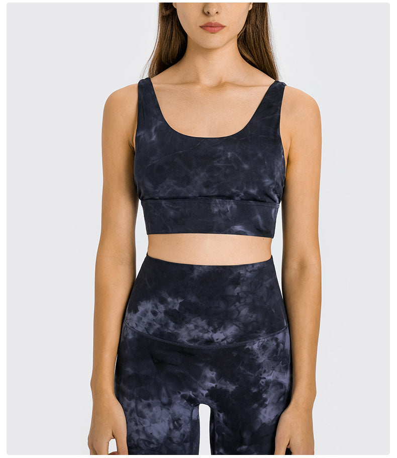 Tie Dye U Neck Sports Top