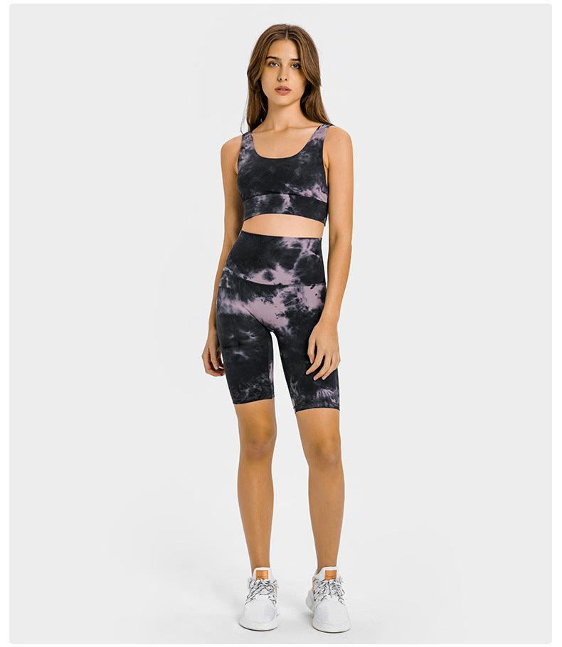 Tie Dye U Neck Sports Top