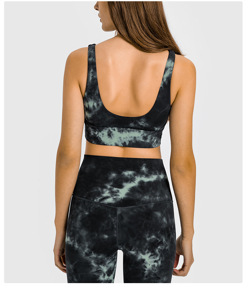 Tie Dye U Neck Sports Top