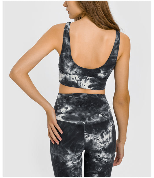 Tie Dye U Neck Sports Top