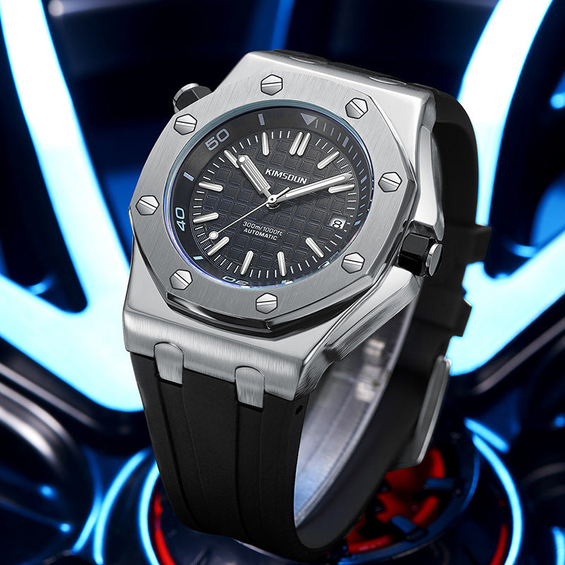5 Men's Automatic Watch With Silicon Rubber Strap