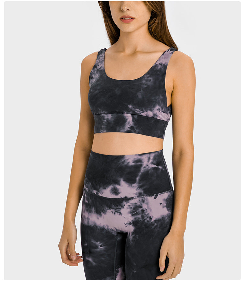 Tie Dye U Neck Sports Top