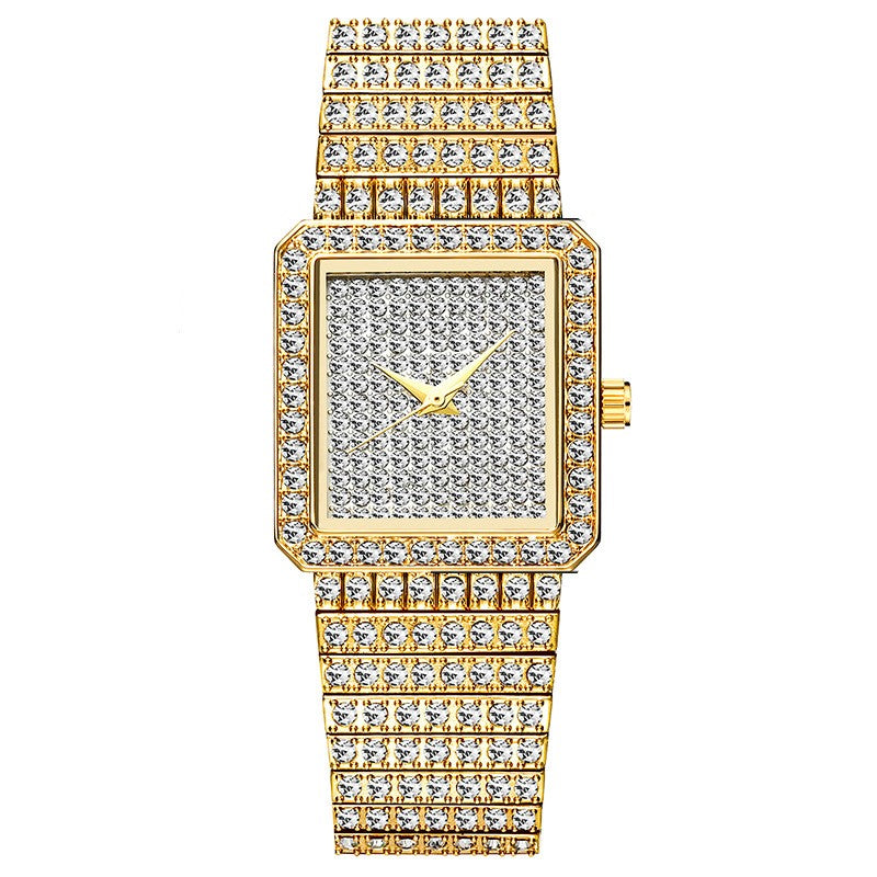 81 Women's Fashion Diamonds Square Quartz Watch