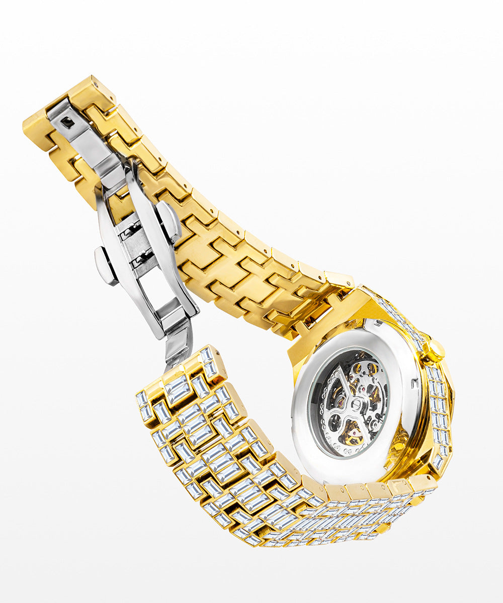 73 Men's Round Automatic Watch With Diamonds