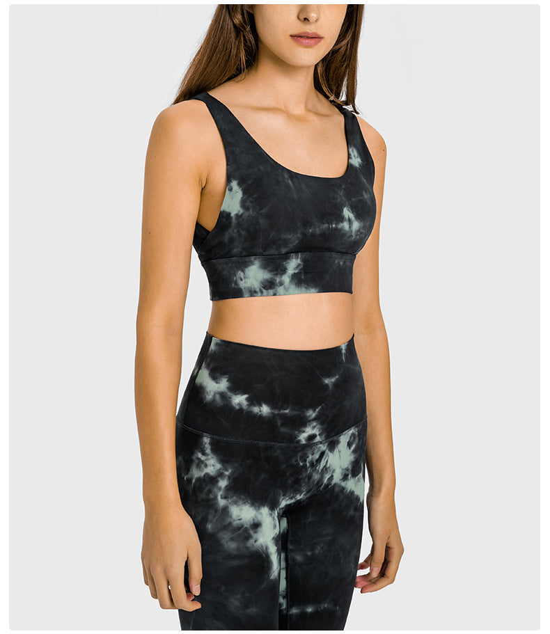 Tie Dye U Neck Sports Top